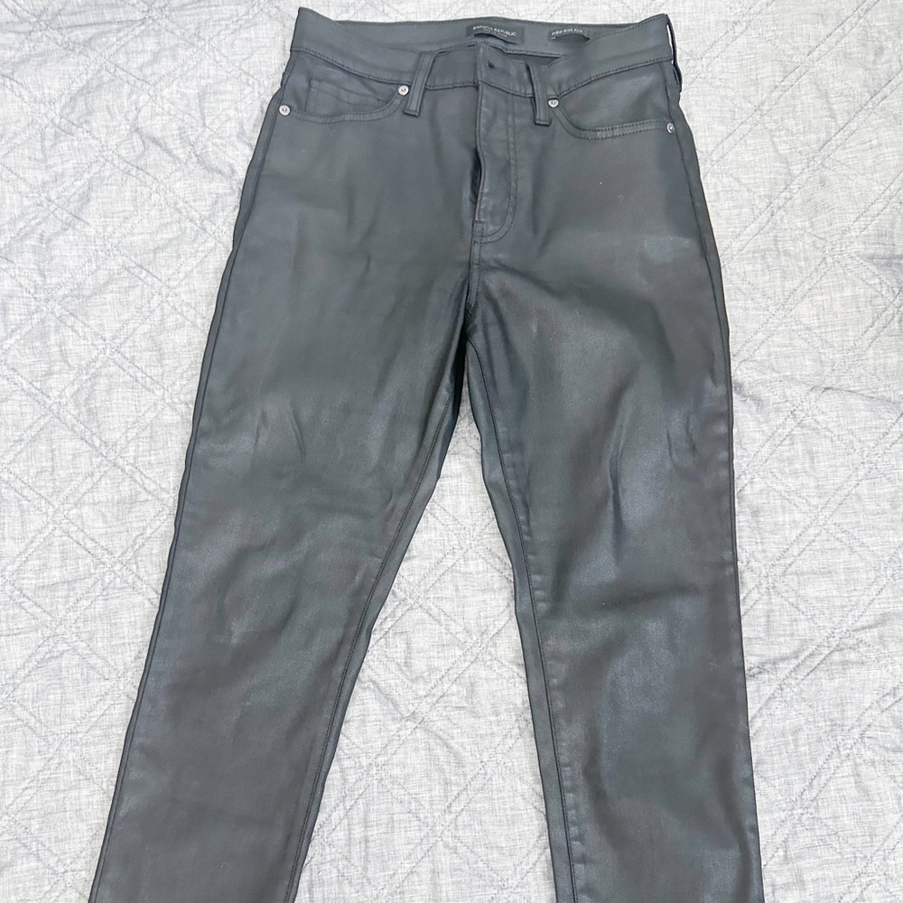 Banana Republic shiny black pants